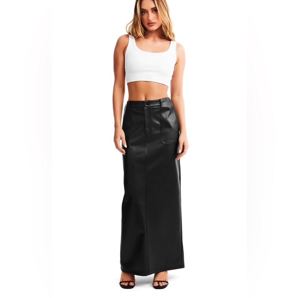 Nakedvice Leather Maxi Skirt